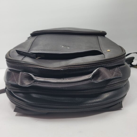 Solo New York Reade Men's Black Leather Backpack - Picture 6 of 11